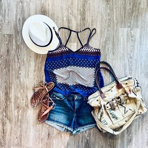 AnM boho spaghetti strap A-line top size medium